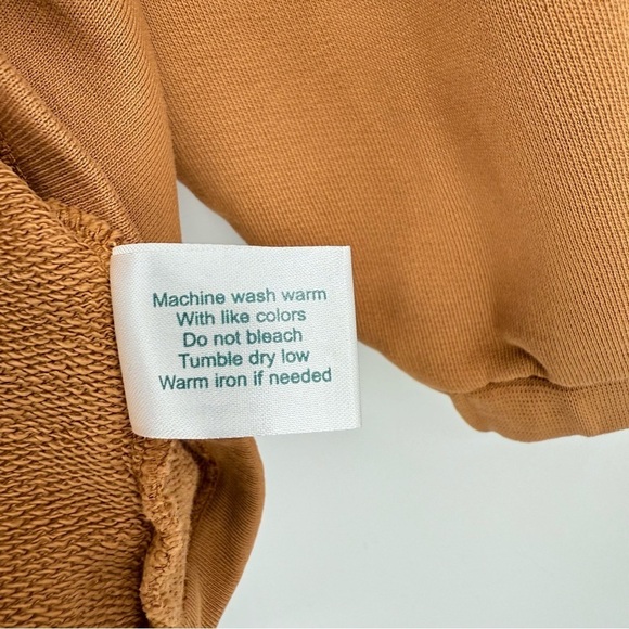 Roller Rabbit Cassia Sweatshirt with Ruffle Puff Sleeve in Coffee Size L NWT - Picture 11 of 12